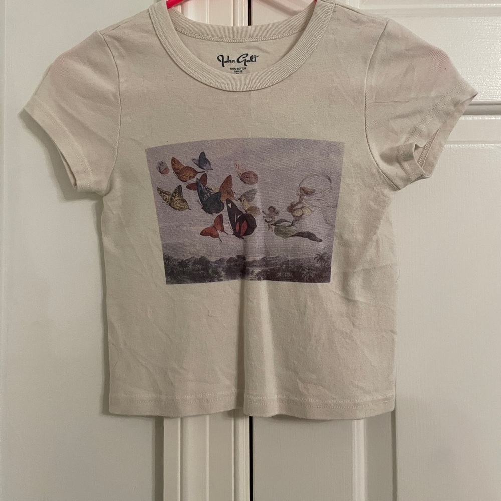 brandy melville butterfly crop top